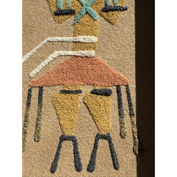 Vintage Navajo Sand Painting Art James Joe Native American Healing God 7.5X4.5" - Picture 2 of 11